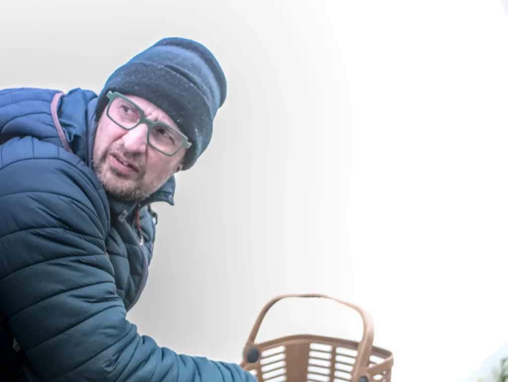 papa à vélo